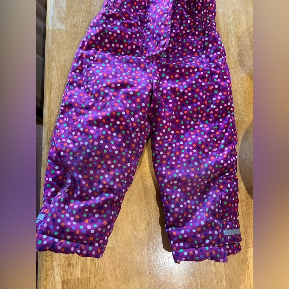 Hanna Andersson Colorful Polka Dot Overalls Snow Pants - Picture 7 of 7